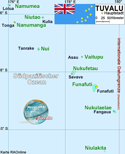 Tuvalu map