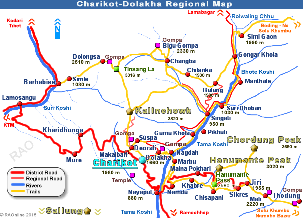 Rolwaling map