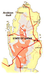 Map of Qatar